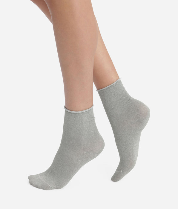 DIM Chaussettes femme en lurex Kaki Dim Mode