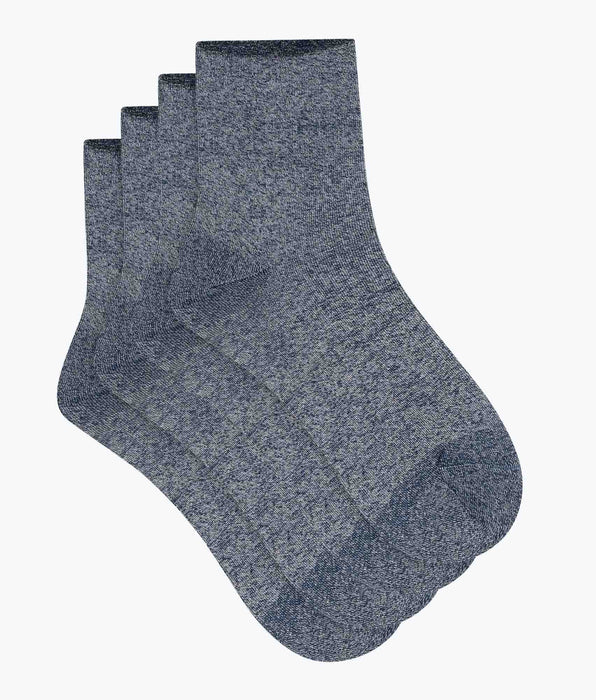 DIM Set van 2 Lurex marineblauwe damessokken Dim Mode