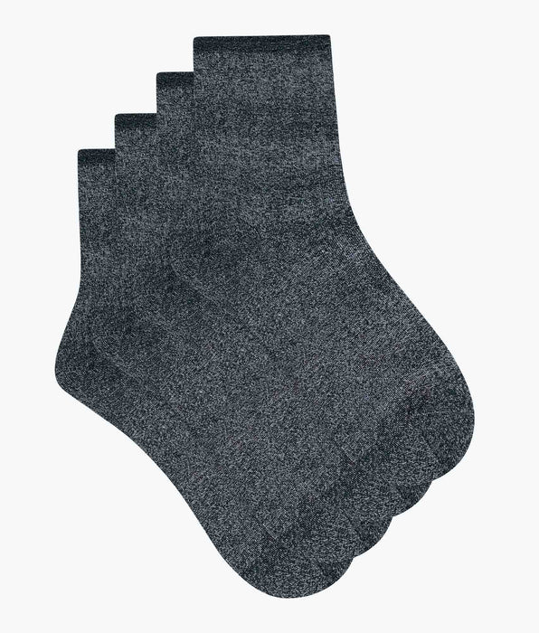 DIM Lot de 2 paires de chaussettes femme lurex Noir Dim Mode