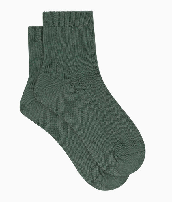 DIM Dames sokken in Iceberg Green katoenen pointelle van Dim La Mode