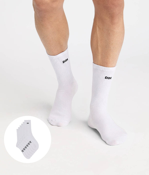 DIM Set van 3 witte katoenen sportsokken voor heren uit de Original-collectie