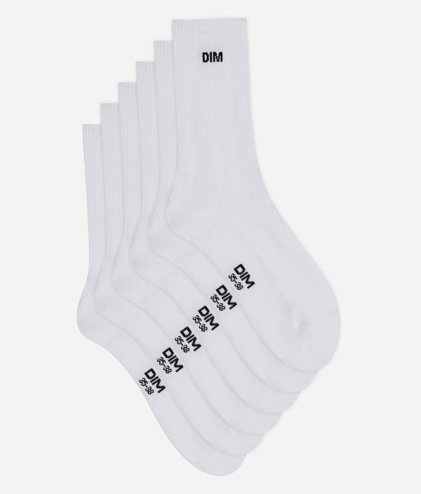 DIM Set van 3 witte katoenen sportsokken voor heren uit de Original-collectie