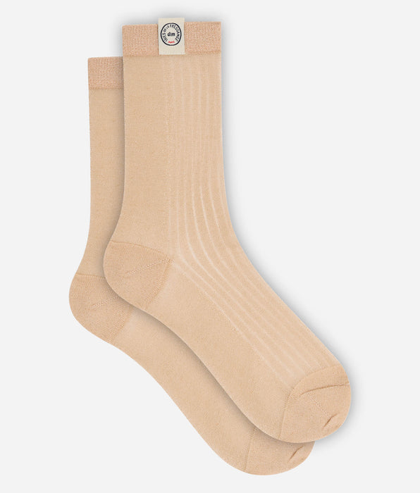 DIM Chaussettes femme beige taupe Dim x Ines de la Fressange