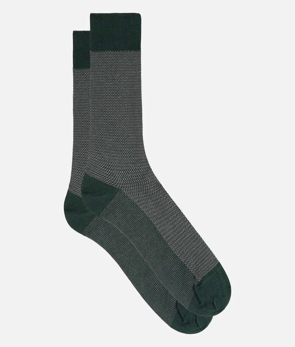 DIM Chaussettes homme coton vert écossais La Mode