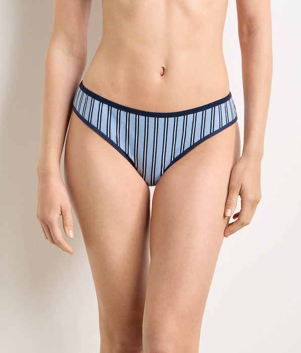 DIM Blauwe string met print van Dim x Ines de la Fressange