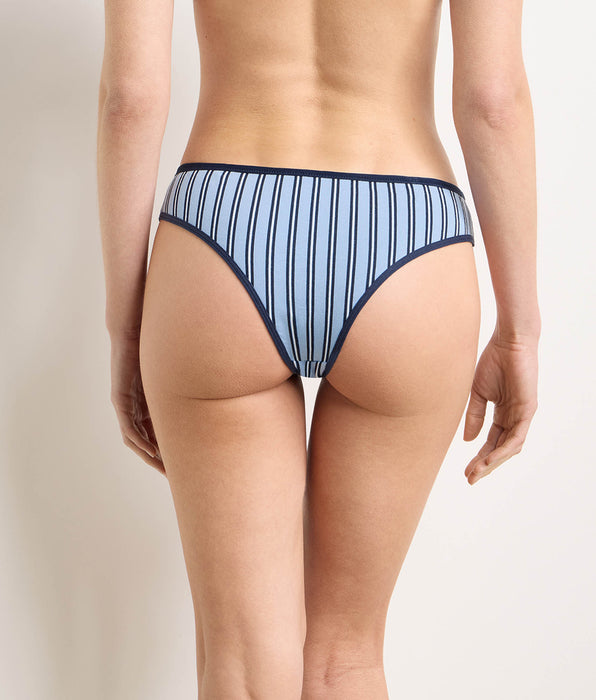 DIM Blauwe string met print van Dim x Ines de la Fressange
