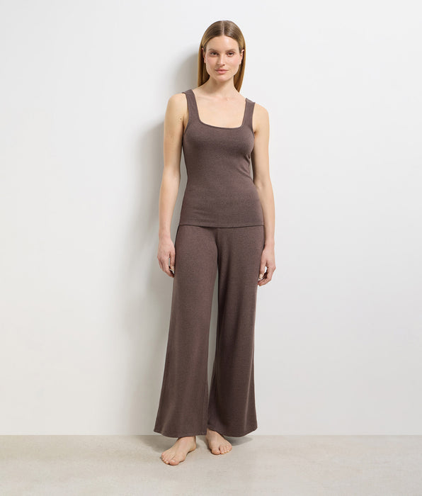 DIM Ensemble pyjama jersey fin marron profond DIM x Ines de la Fressange