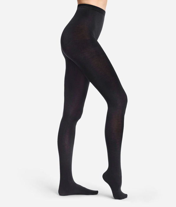 DIM Collant chaud effet laine noir 115D Thermo