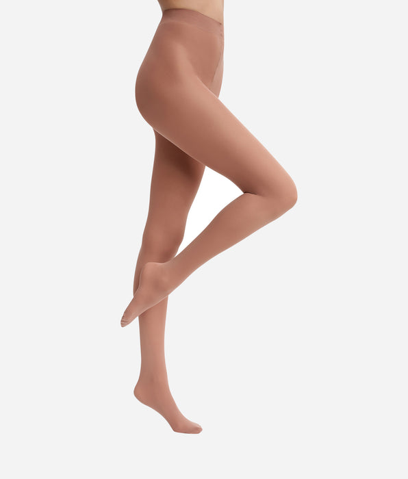 DIM Collant opaque velouté Cognac 50D Dim