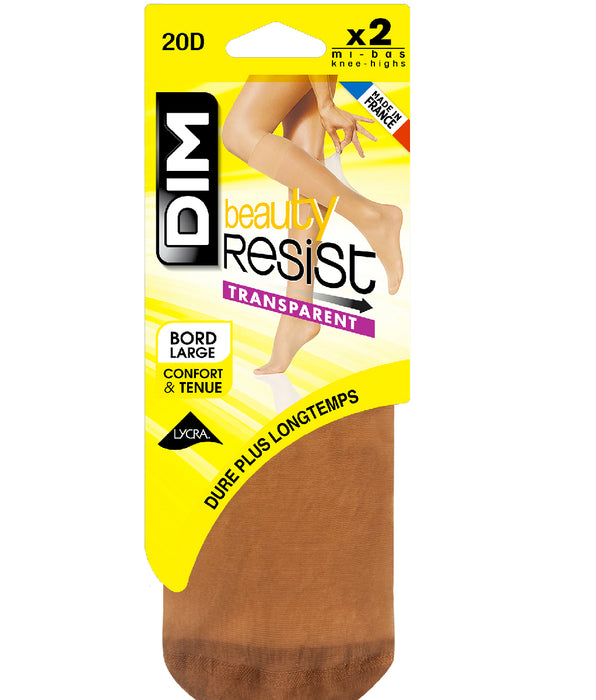DIM Set van 2 transparante kousen in kaneelkleur van Resist

