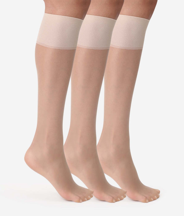 DIM Set van 3 transparante capri Beauty Resist 20D kousen