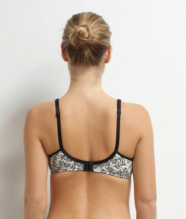 DIM Soutien-gorge emboîtant en microfibre et tulle à palmiers Generous