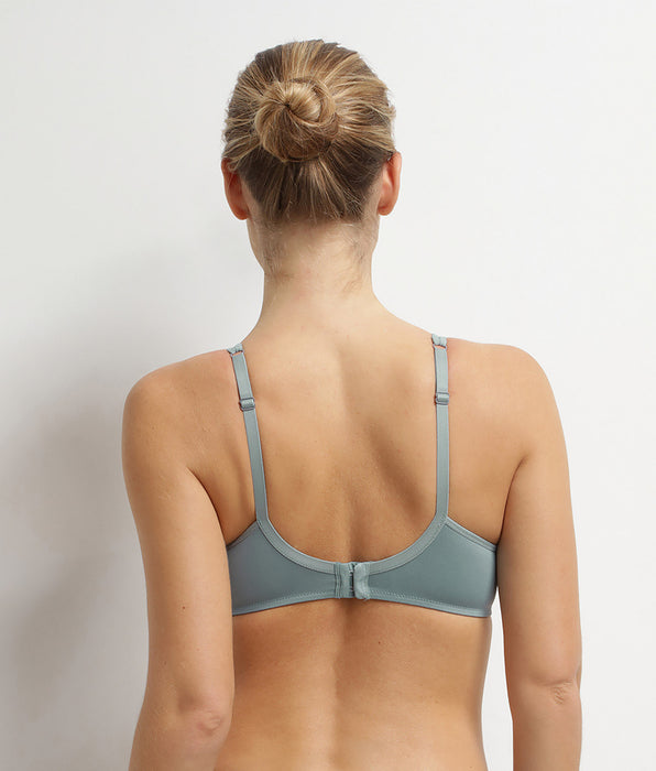DIM Soutien-gorge emboîtant en microfibre et tulle Sauge Generous