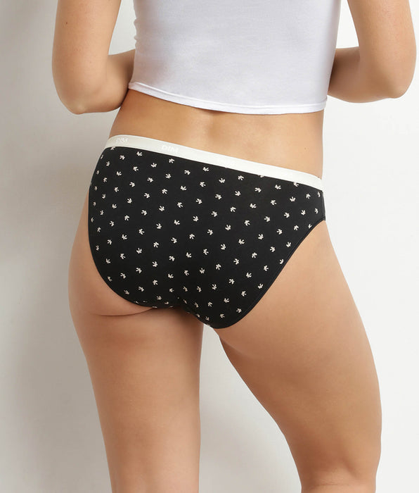 DIM Set van 5 damesslips van stretchkatoen met tropisch motief Les Pockets