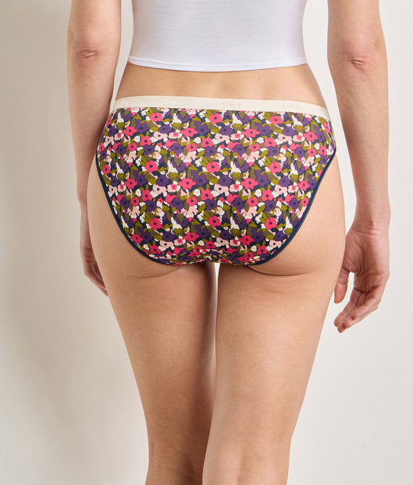 DIM Lot de 5 culottes éclat floral Les Pockets Coton