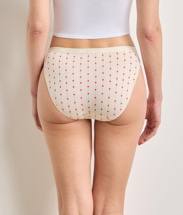 DIM Lot de 5 culottes fleurs douces Les Pockets Coton
