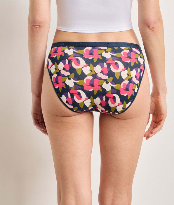 DIM Lot de 5 culottes floral chic Les Pockets Coton
