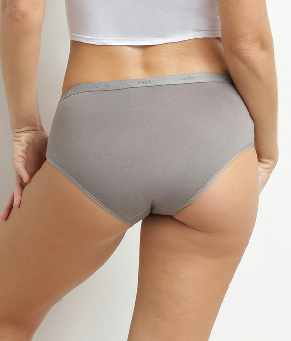 DIM Set van 5 stretch katoenen boxershorts voor dames met Les Pockets boodschap