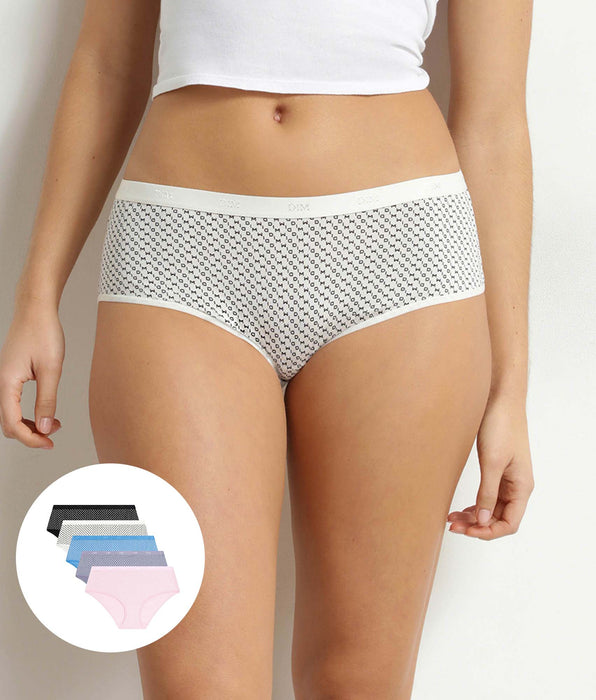 DIM Dim Les Pockets 5-pack stretch katoenen boxers voor dames