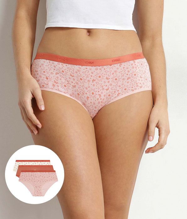 DIM Les Pockets 3-pack stretch katoenen boxershorts met zonnemotief