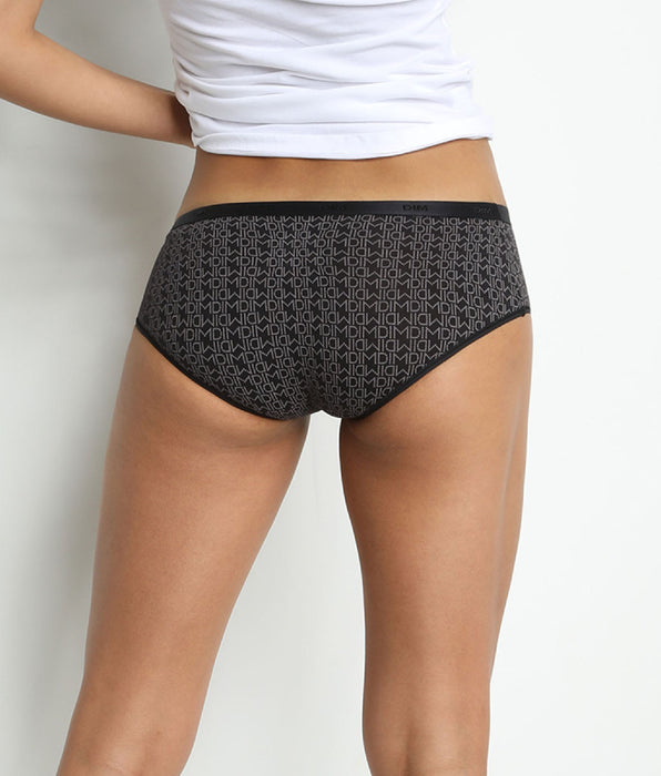 DIM Lot de 3 boxers noirs Femme Les Pockets Coton
