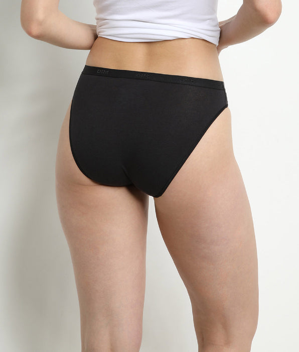 DIM Set van 3 zwart/wit/grijs Les Pockets katoenen slips