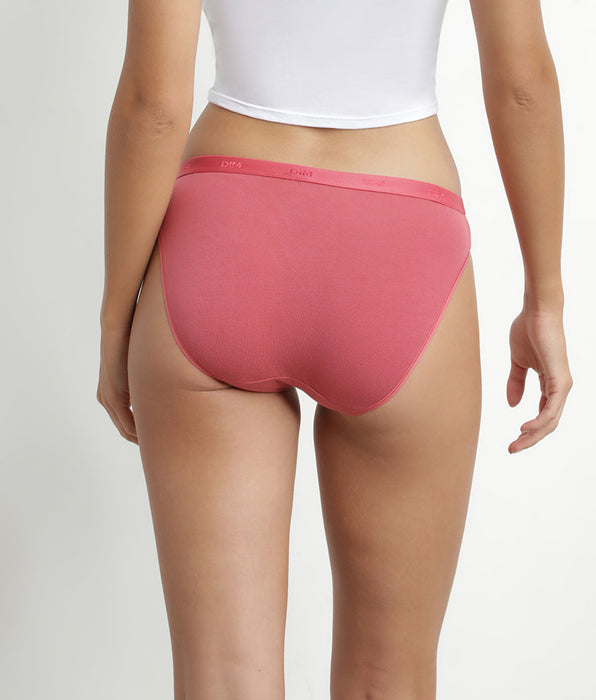 DIM Set van 3 katoenen stretch slips voor dames Beige Roze Grijs Les Pockets Ecodim