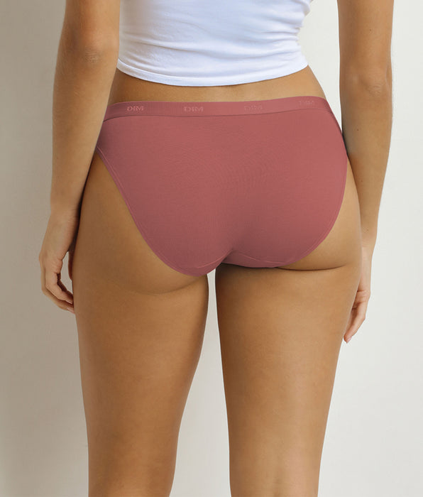 DIM Set van 3 rode, roze en witte damesslips Les Pockets Ecodim