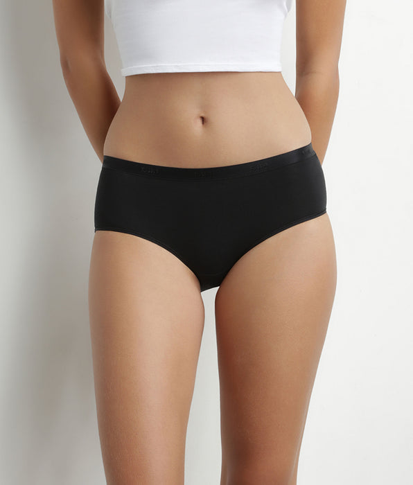 DIM Set van 5 katoenen shorties voor dames Zwart Nude Wit Les Pockets Ecodim