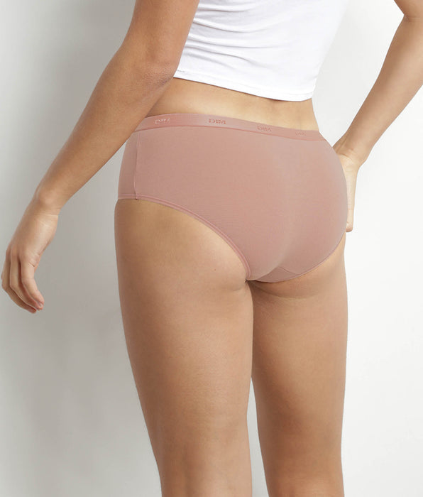 DIM Lot de 3 shorties femme coton stretch Gris Rose Les Pockets Ecodim
