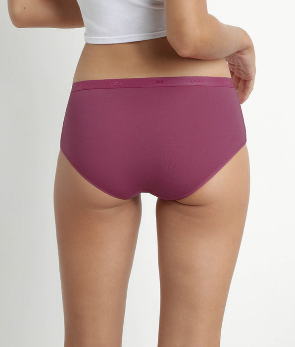 DIM Set van 3 katoenen boxershorts met stretch voor dames Rood Groen Les Pockets Ecodim