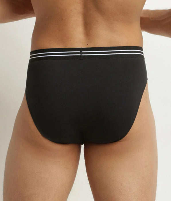 DIM Lot de 4 slips homme en coton stretch Noir EcoDim
