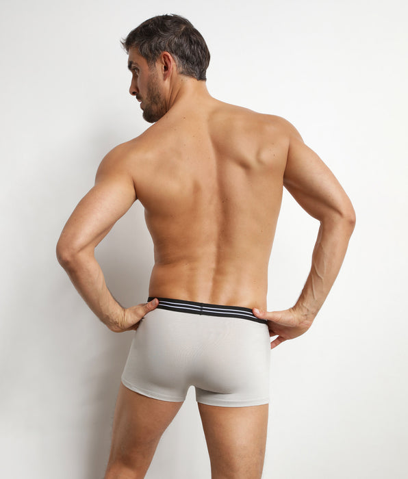 DIM Set van 2 heren boxershorts van stretchkatoen Zwart Grijs EcoDim