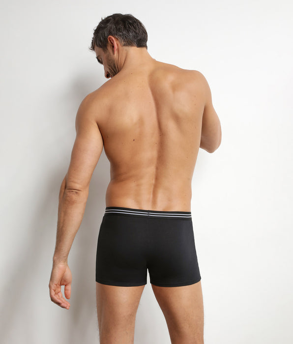 DIM Lot de 2 boxers homme en coton stretch Noir EcoDim
