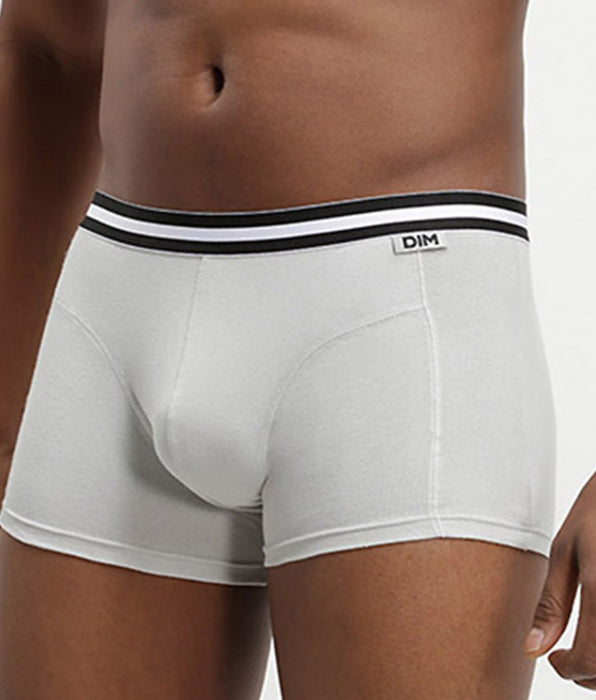 DIM Lot de 4 boxers noirs et gris ECODIM Coton