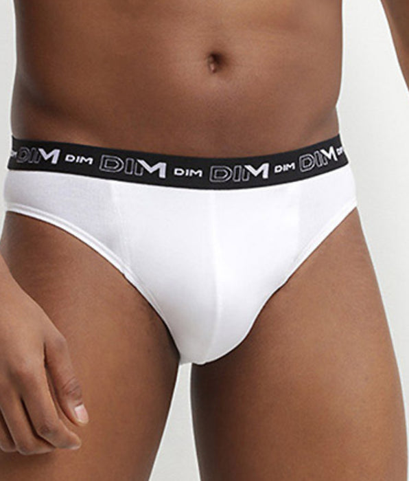 DIM Set van 3 zwarte, grijze en witte stretch katoenen slips voor Heren