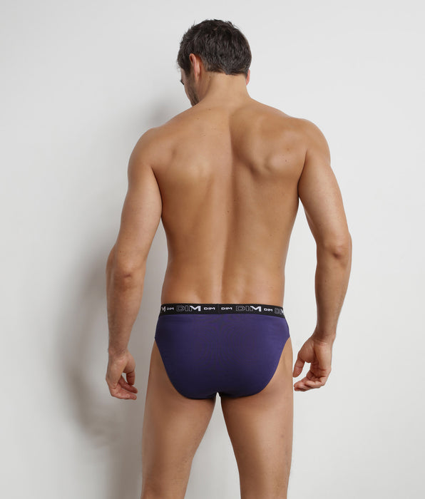 DIM Lot de 3 slips homme Glace Dim Coton Stretch