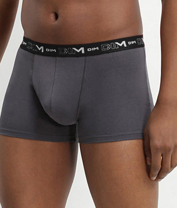DIM Set van 3 boxershorts in grijs, chilirood en zwart Cotton Stretch
