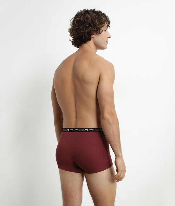 DIM Set van 3 roodgroene DIM Cotton Stretch Boxershorts voor Heren