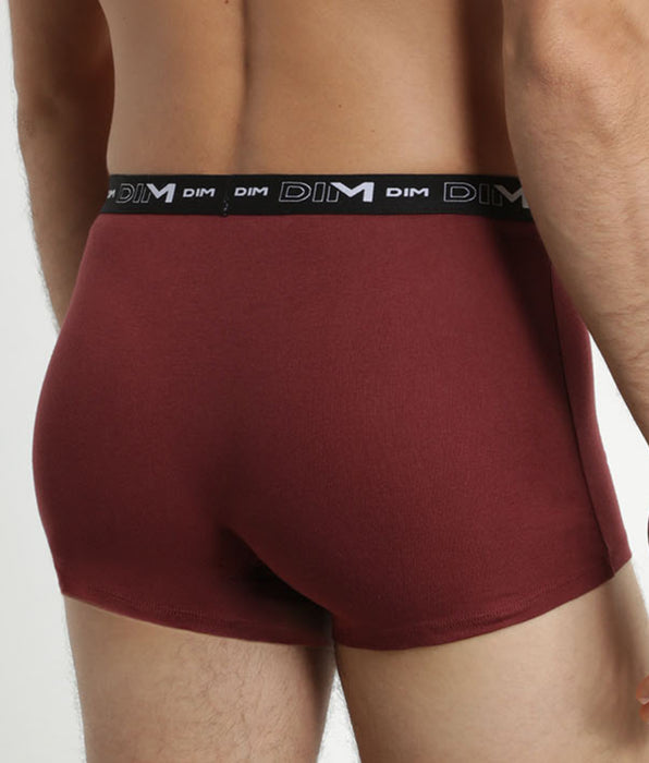 DIM Set van 3 roodgroene DIM Cotton Stretch Boxershorts voor Heren