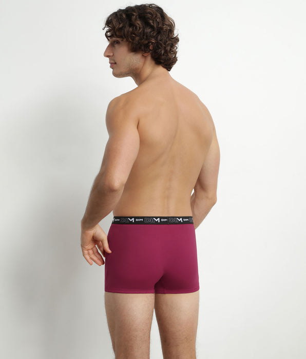 DIM Set van 3 Heren Zwart Khaki Rood DIM Cotton Stretch Boxershorts