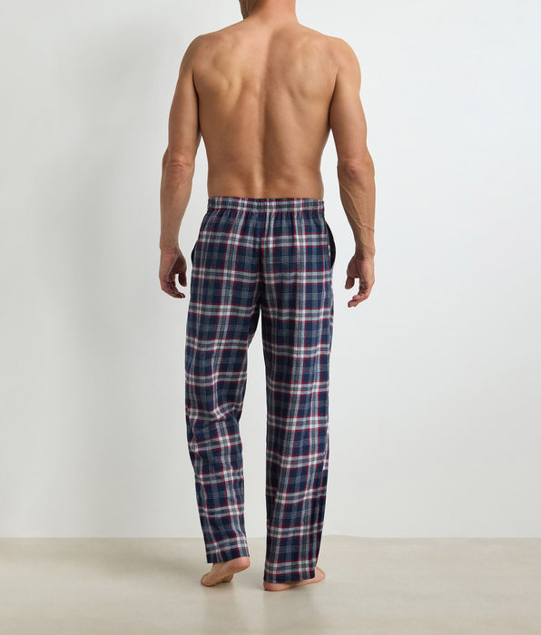 DIM Lange herenbroek blauw ruit Dim Flannel