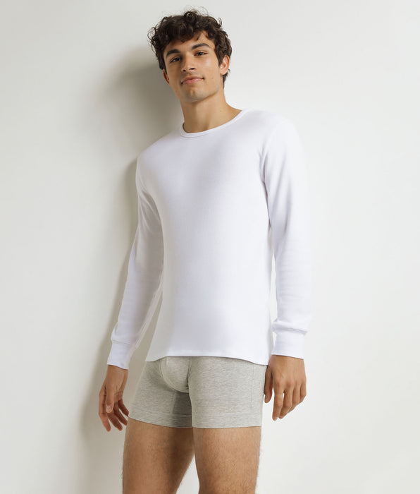 DIM Heren-T-shirt in wit katoen Dim Thermal