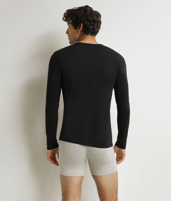 DIM Heren-T-shirt met lange mouwen Zwart Dim Thermal