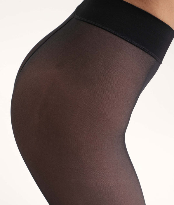 DIM Collant chaud effet transparent Noir Thermo