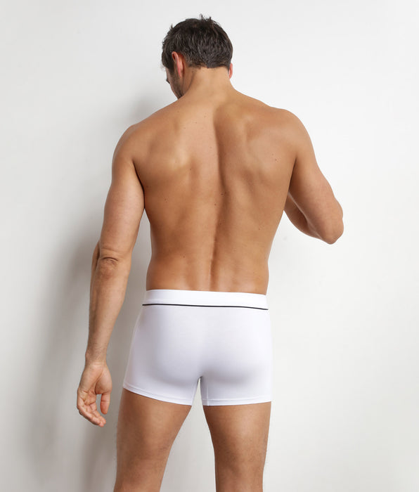 DIM Boxer homme en coton modal Blanc Écru Dim Gentleman
