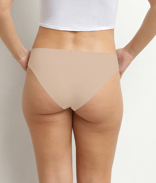 DIM Culotte femme invisible en microfibre Nude Dim