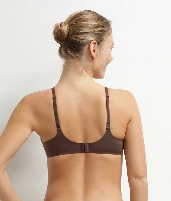 DIM Dim Invisible bruine microvezel gevoerde bh zonder beugel