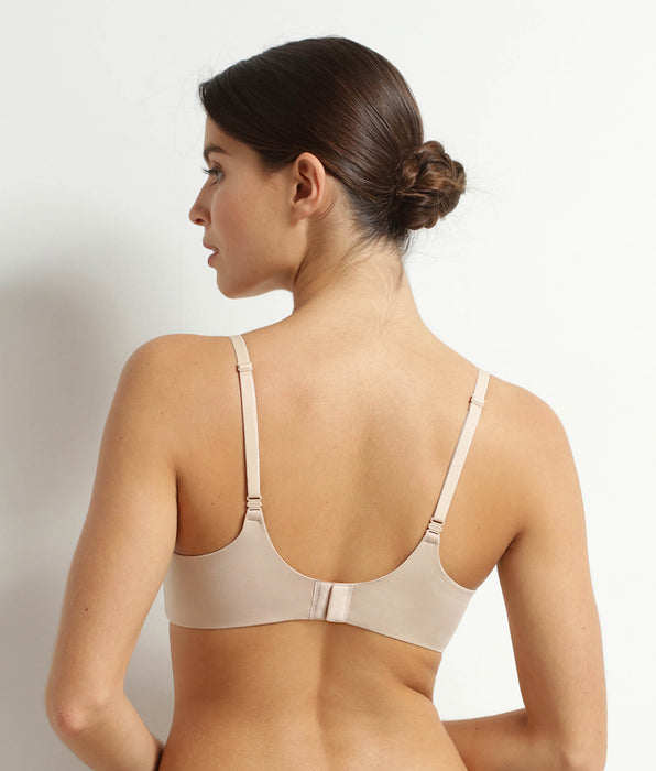 DIM Soutien-gorge paddé sans armature en microfibre Nude Dim Invisible