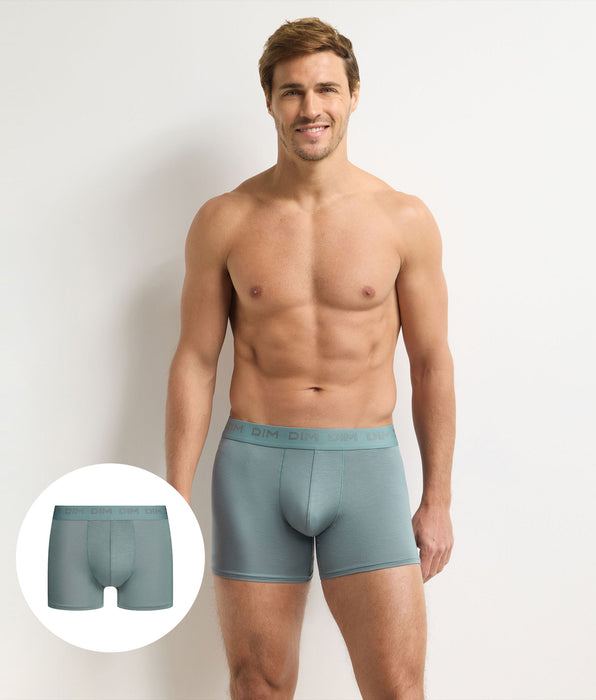 DIM Boxer homme bleu gris Ultra Stretch